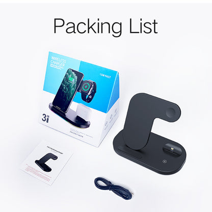 3-in-1 Magnetic Wireless Charging Station – For iPhone, Apple Watch & AirPods